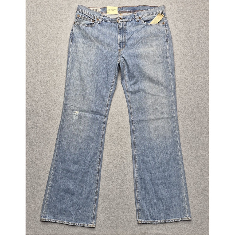 VTG Polo Jeans Co Kelly Jean Women 14 Blue Bootcut Jeans Mid Rise Denim